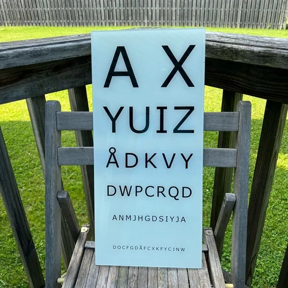 IKEA Eye Chart Wall Decor - Black and White